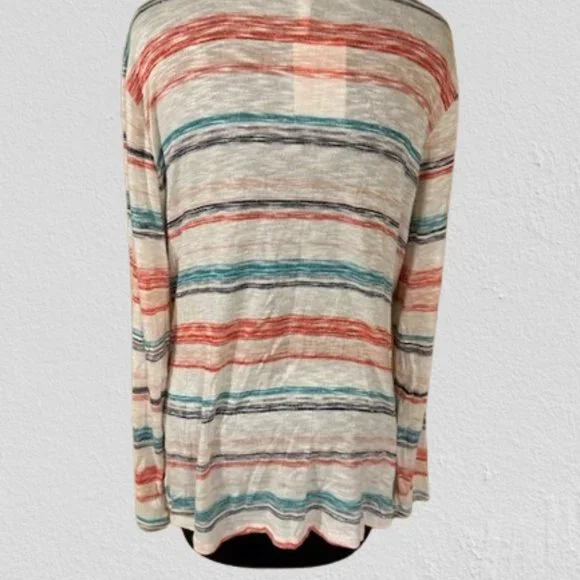 Multi Colored Stripped Round Neck Top with front twist  4077  NWT Boutique - Picture 5 of 11